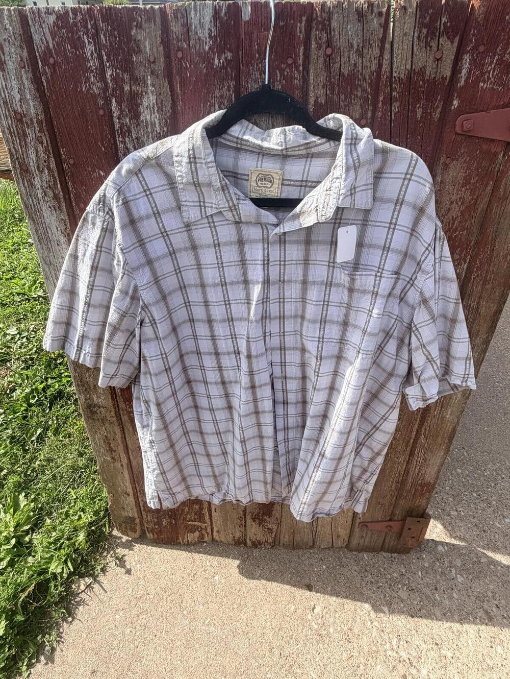 NorthCrest Classic XL Men's Short Sleeve Plaid Shirt